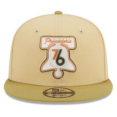 Philadelphia 76ers Green Collection Repreve 9FIFTY Snapback Hat - Khaki/Tan sale