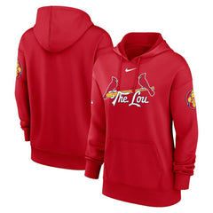 St. Louis Cardinals Women's 2024 City Connect Authentic Collection Practice Performance Pullover Hoodie Red