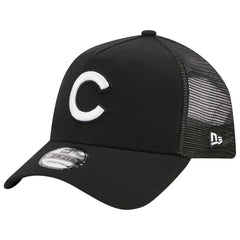 Chicago Cubs A-Frame 9FORTY Trucker Adjustable Hat Black