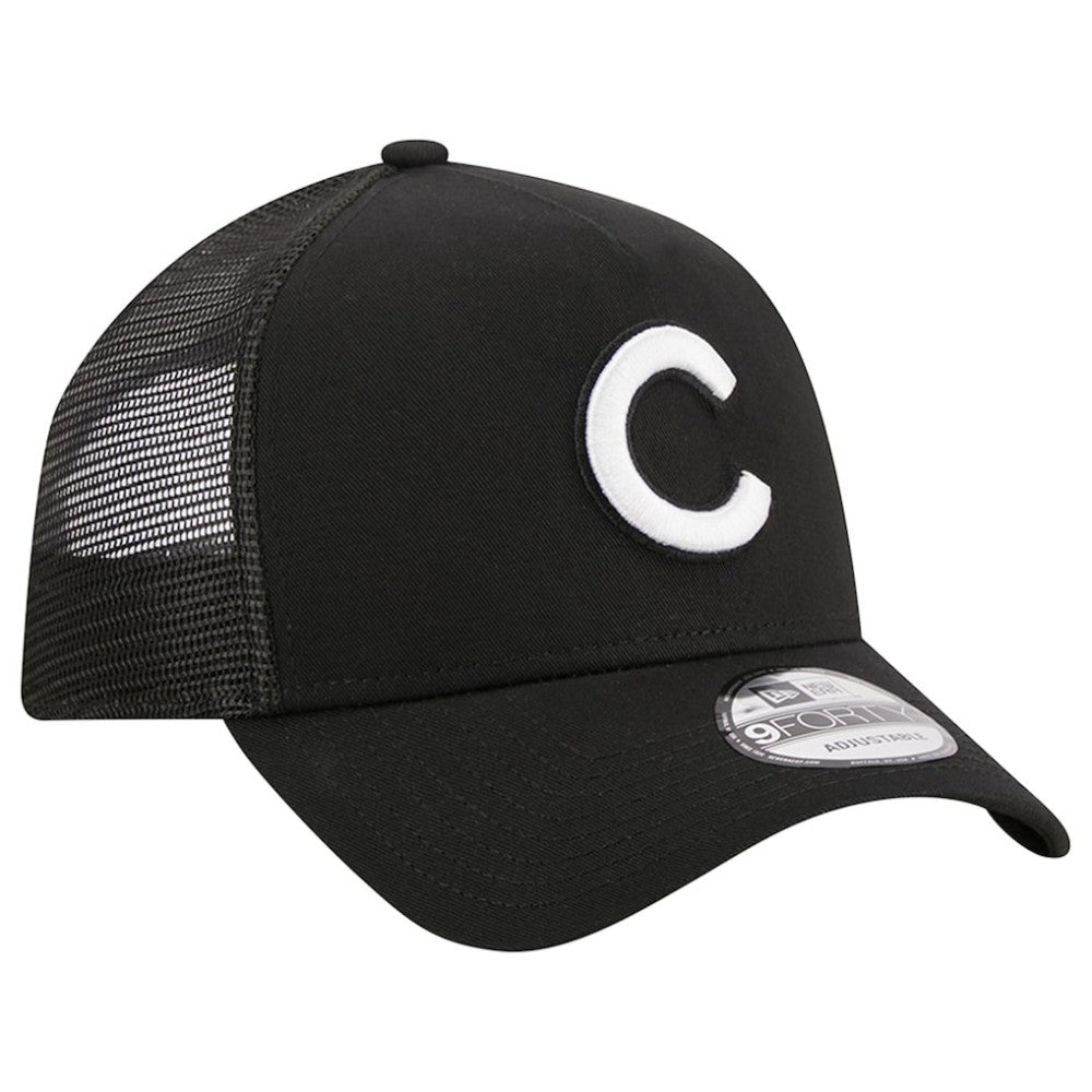 Chicago Cubs A-Frame 9FORTY Trucker Adjustable Hat Black