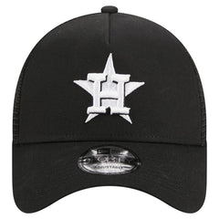 Houston Astros A-Frame 9FORTY Trucker Adjustable Hat Black