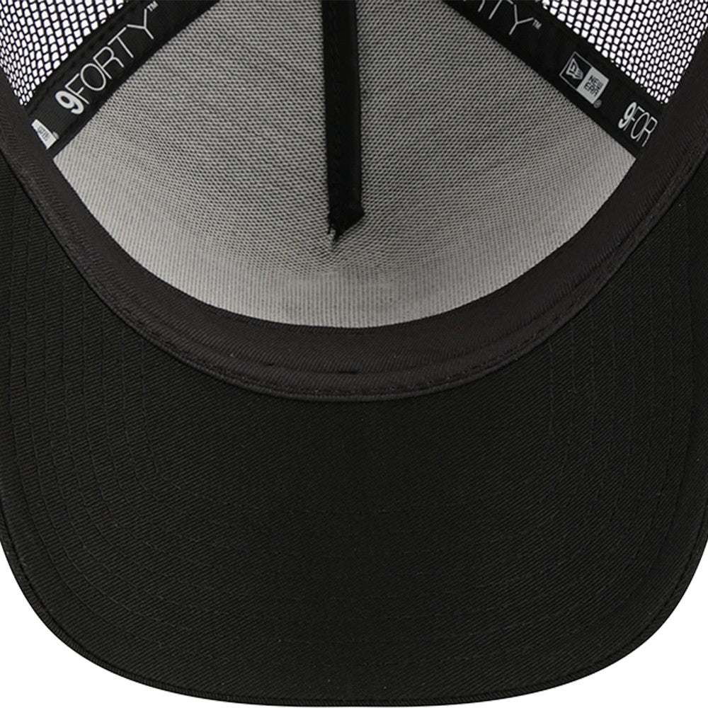 Miami Marlins A-Frame 9FORTY Trucker Adjustable Hat Black