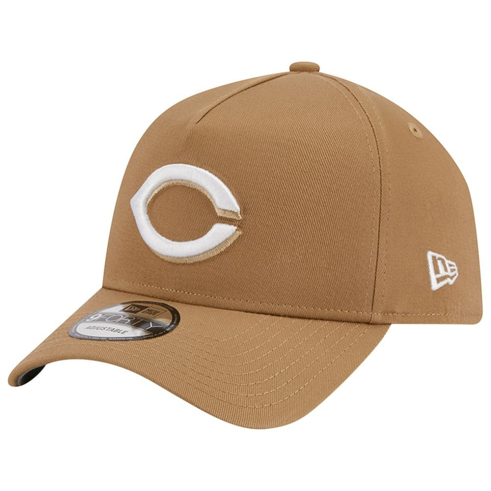 Cincinnati Reds A-Frame 9FORTY Adjustable Hat Khaki