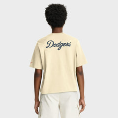 Los Angeles Dodgers Women's City Connect Pocket Boxy T-Shirt Cream