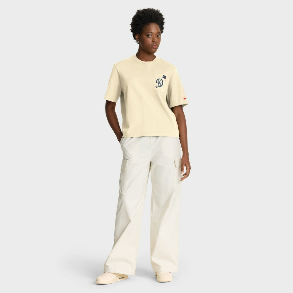 Los Angeles Dodgers Women's City Connect Pocket Boxy T-Shirt Cream