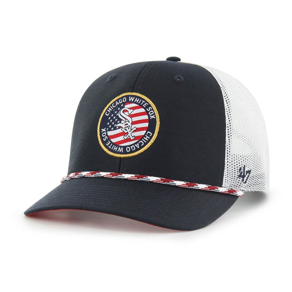 Chicago White Sox Union Patch Trucker Adjustable Hat Navy