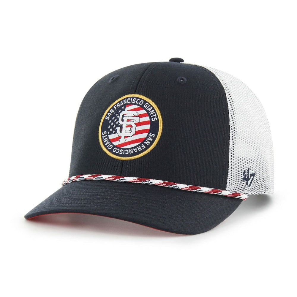 San Francisco Giants Union Patch Trucker Adjustable Hat Navy