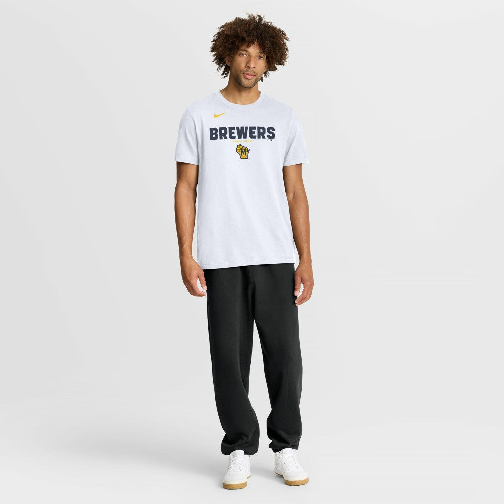 Milwaukee Brewers Bold Team Name T-Shirt White