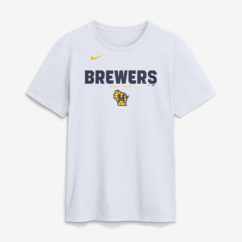 Milwaukee Brewers Bold Team Name T-Shirt White