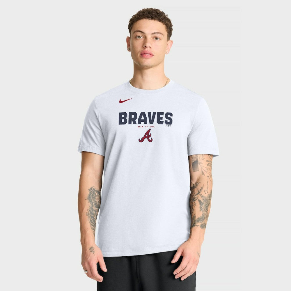 Atlanta Braves Bold Team Name T-Shirt White