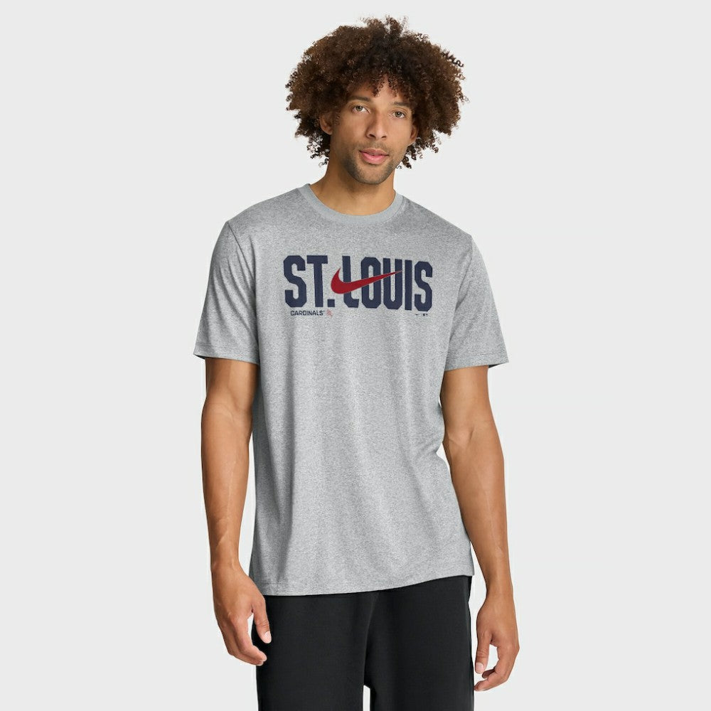 St. Louis Cardinals Swoosh Legend Dri-FIT T-Shirt Heather Gray