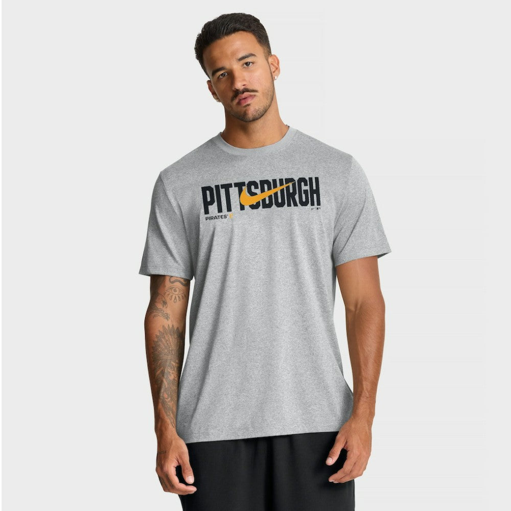 Pittsburgh Pirates Swoosh Legend Dri-FIT T-Shirt Heather Gray