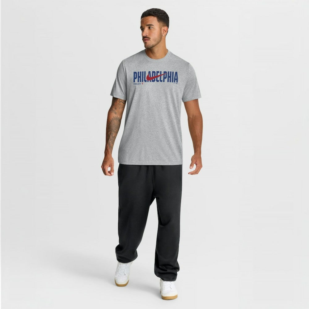 Philadelphia Phillies Swoosh Legend Dri-FIT T-Shirt Heather Gray