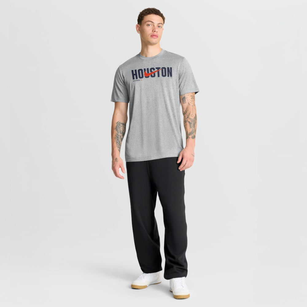 Houston Astros Swoosh Legend Dri-FIT T-Shirt Heather Gray