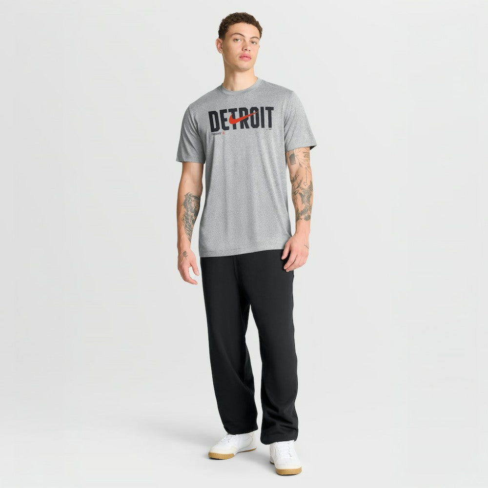 Detroit Tigers Swoosh Legend Dri-FIT T-Shirt Heather Gray