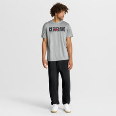 Cleveland Guardians Swoosh Legend Dri-FIT T-Shirt Heather Gray