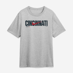 Cincinnati Reds Swoosh Legend Dri-FIT T-Shirt Heather Gray