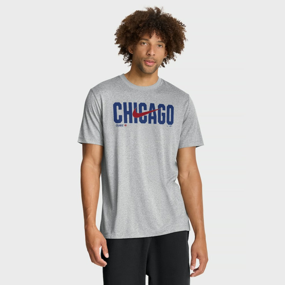 Chicago Cubs Swoosh Legend Dri-FIT T-Shirt Heather Gray