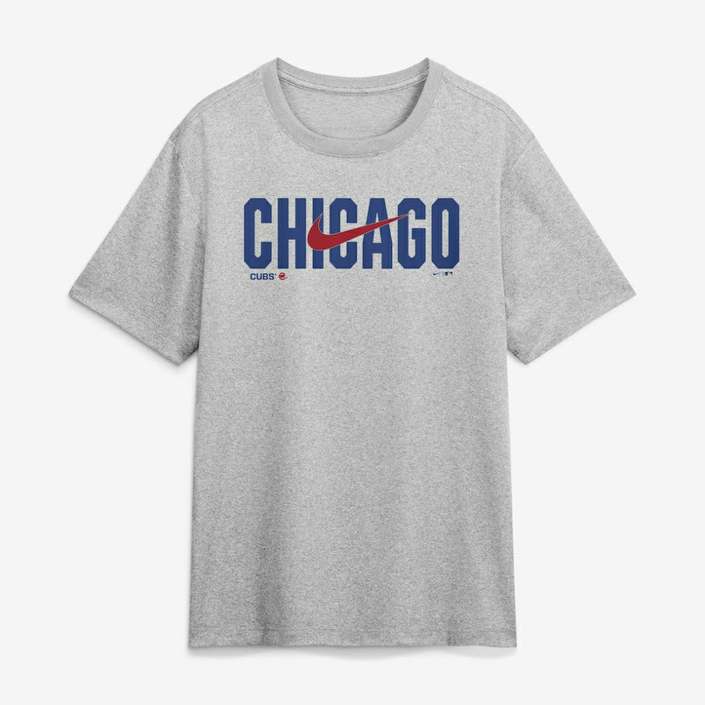 Chicago Cubs Swoosh Legend Dri-FIT T-Shirt Heather Gray