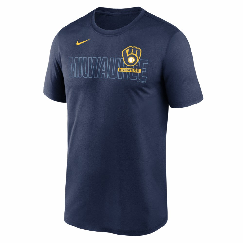 Milwaukee Brewers Knockout Team Legend Dri-FIT T-Shirt Navy