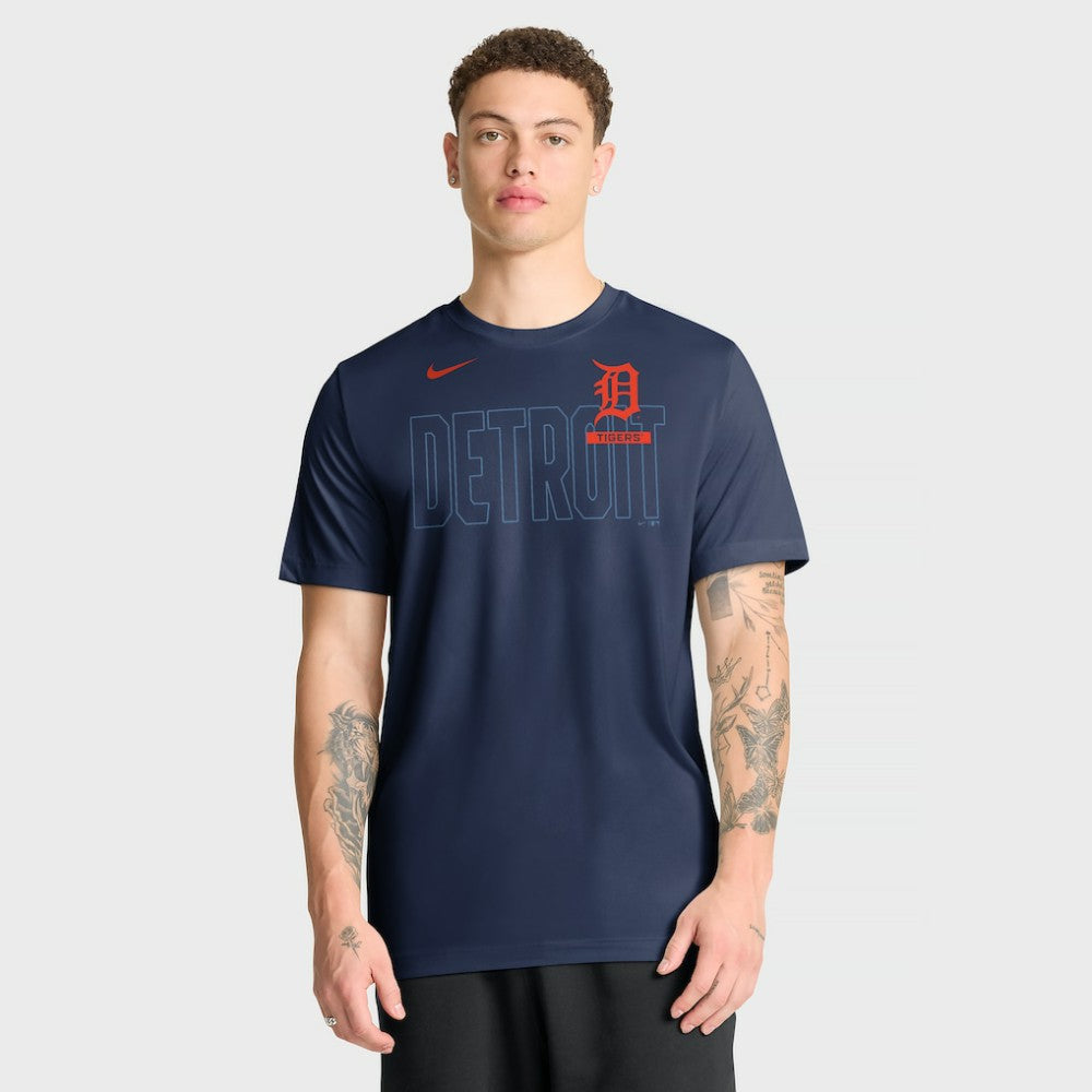 Detroit Tigers Knockout Team Legend Dri-FIT T-Shirt Navy