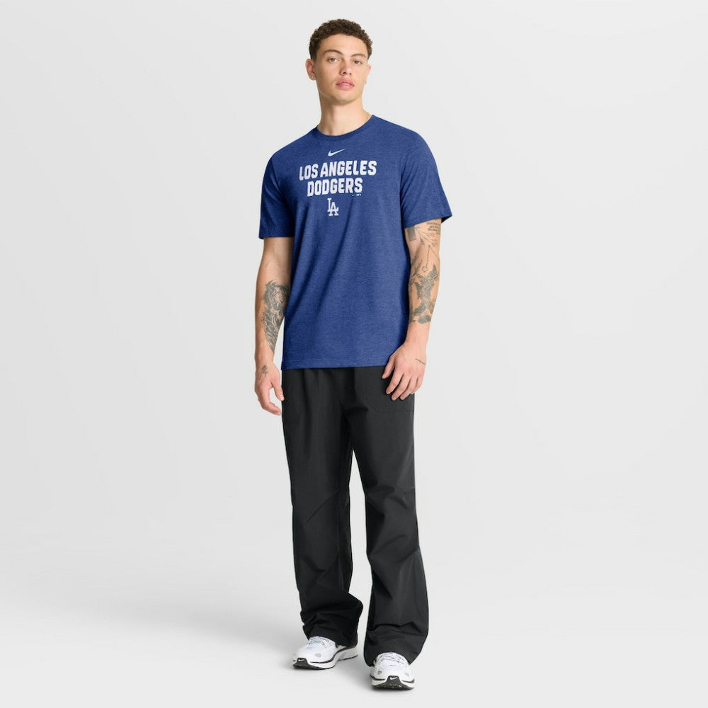 Los Angeles Dodgers Stacked Tri-Blend T-Shirt Heather Royal