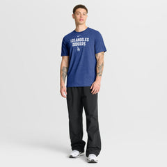 Los Angeles Dodgers Stacked Tri-Blend T-Shirt Heather Royal