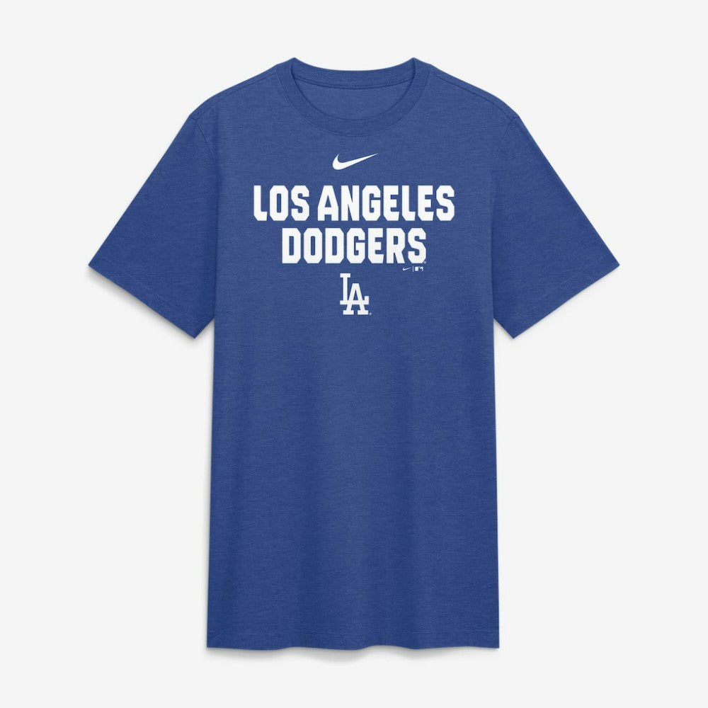Los Angeles Dodgers Stacked Tri-Blend T-Shirt Heather Royal