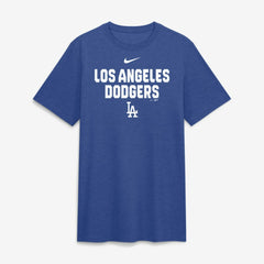 Los Angeles Dodgers Stacked Tri-Blend T-Shirt Heather Royal