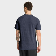 Atlanta Braves Stacked Tri-Blend T-Shirt Heather Navy