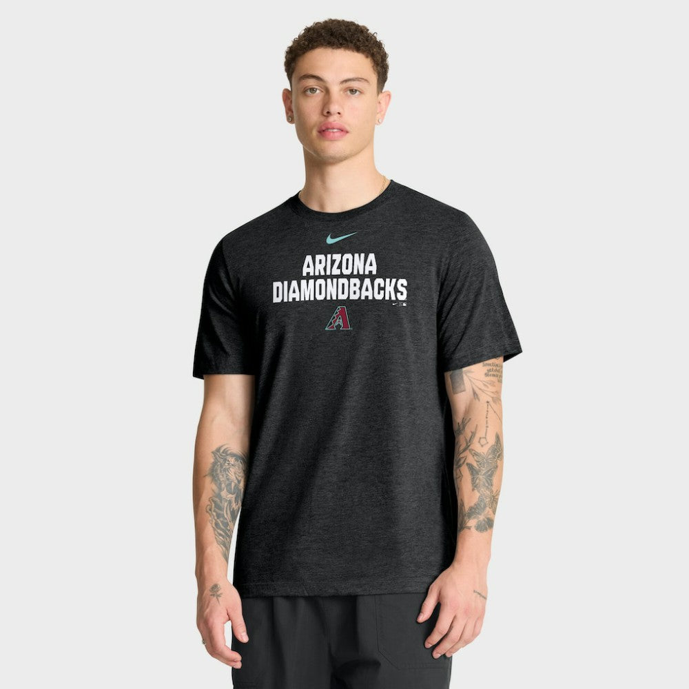 Arizona Diamondbacks Stacked Tri-Blend T-Shirt Heather Black