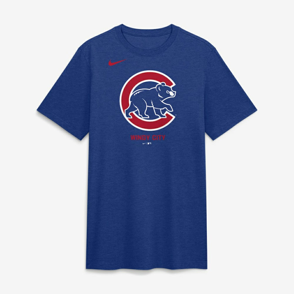Chicago Cubs Tri-Blend Logo T-Shirt Royal