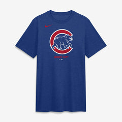 Chicago Cubs Tri-Blend Logo T-Shirt Royal