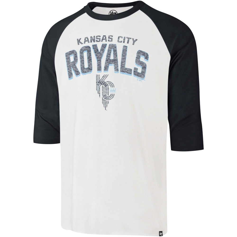 Kansas City Royals City Connect Crescent Franklin Raglan 3/4-Sleeve T-Shirt Cream