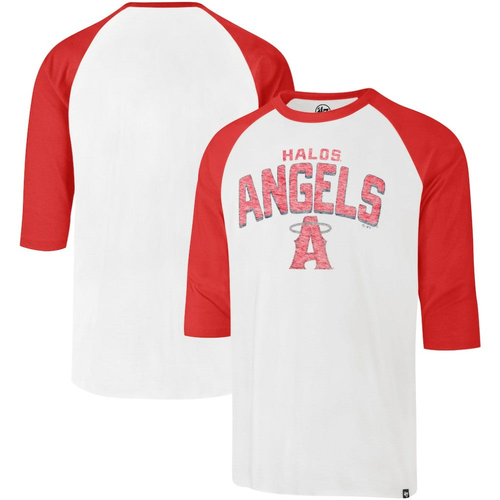 Los Angeles Angels City Connect Crescent Franklin Raglan 3/4-Sleeve T-Shirt Cream