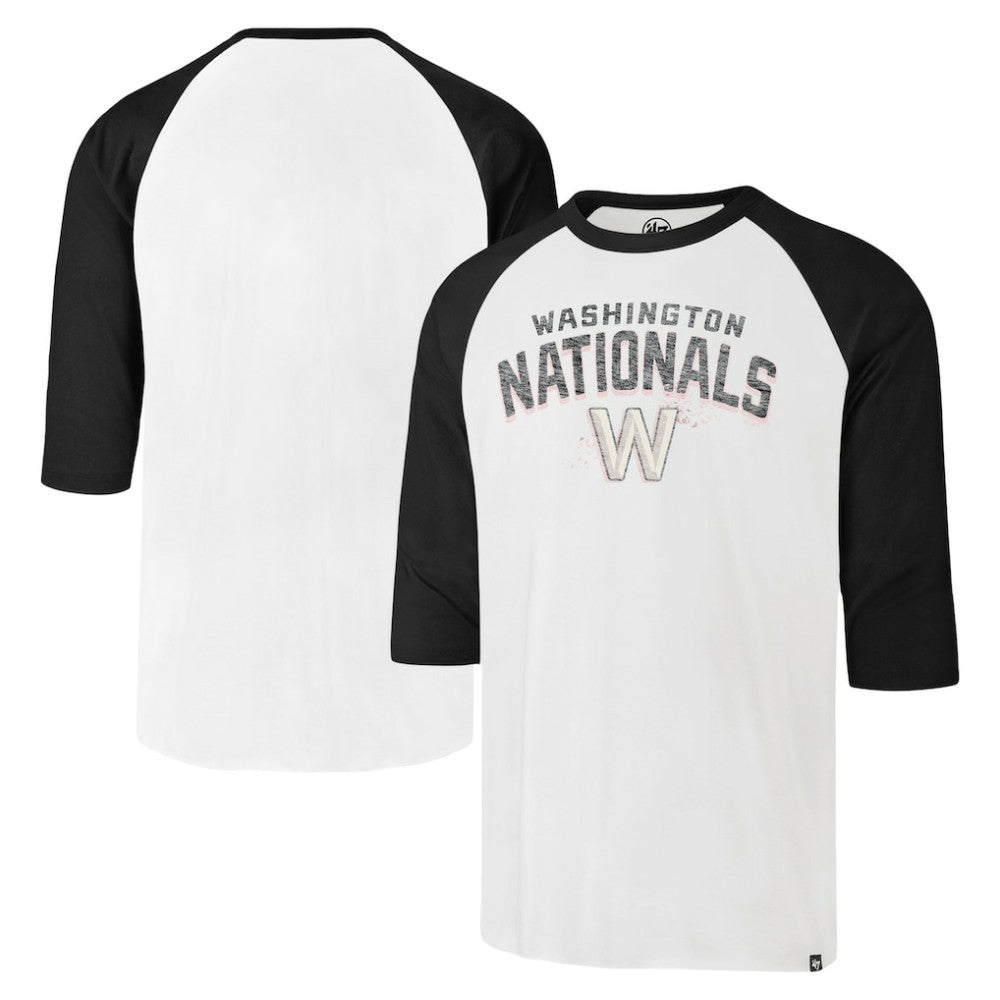 Washington Nationals City Connect Crescent Franklin Raglan 3/4-Sleeve T-Shirt Cream