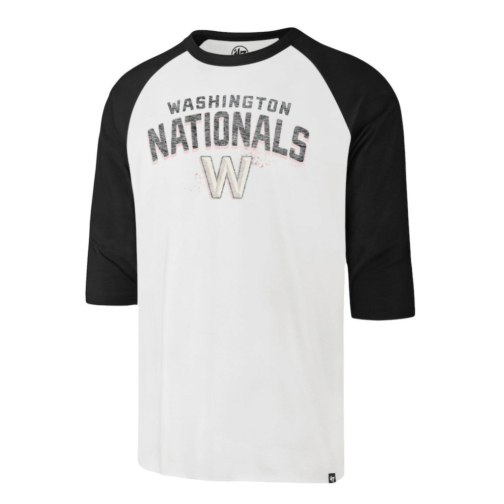Washington Nationals City Connect Crescent Franklin Raglan 3/4-Sleeve T-Shirt Cream