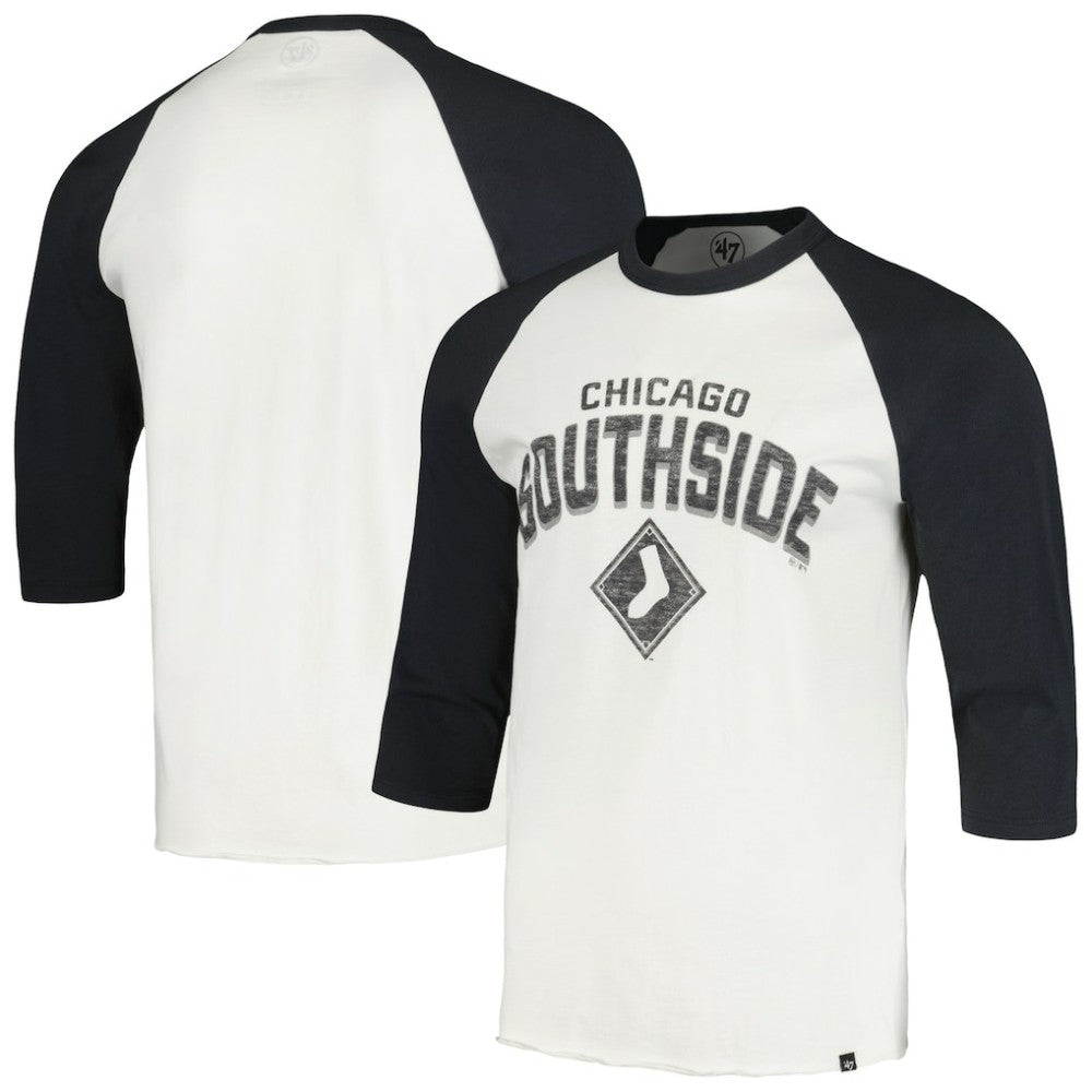 Chicago White Sox City Connect Crescent Franklin Raglan 3/4-Sleeve T-Shirt Cream