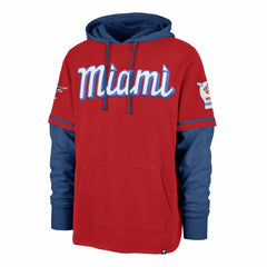 Miami Marlins City Connect Trifecta Shortstop Pullover Hoodie Red
