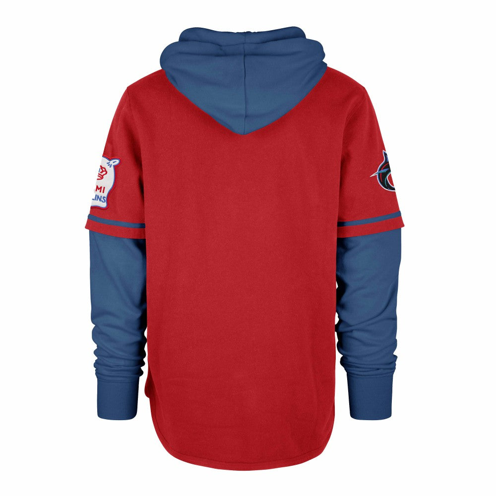 Miami Marlins City Connect Trifecta Shortstop Pullover Hoodie Red