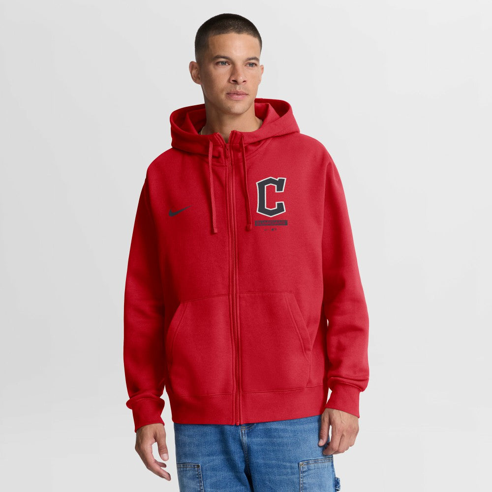 Cleveland Guardians Primetime Lockup Full-Zip Hoodie Red