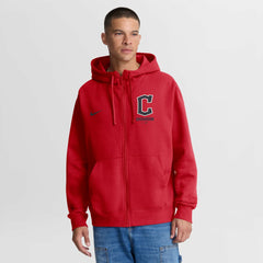 Cleveland Guardians Primetime Lockup Full-Zip Hoodie Red