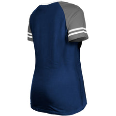 Dallas Cowboys New Era Women's Raglan Lace-Up T-Shirt - Navy sale
