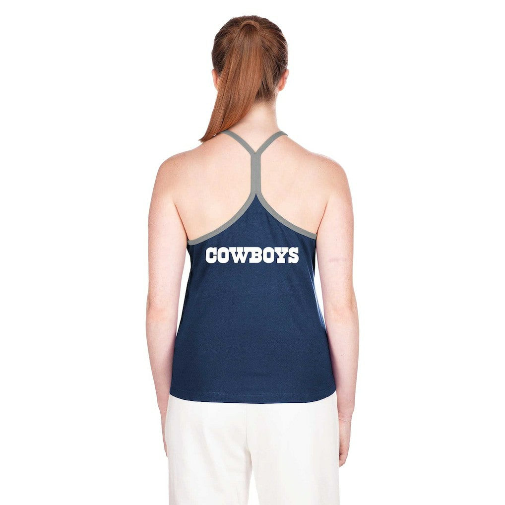 Dallas Cowboys New Era Women's Ribbed Racerback Tank Top - Navy on sale