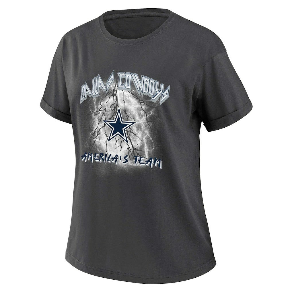 Dallas Cowboys WEAR by Erin Andrews Women's Boyfriend T-Shirt - Charcoal outlet