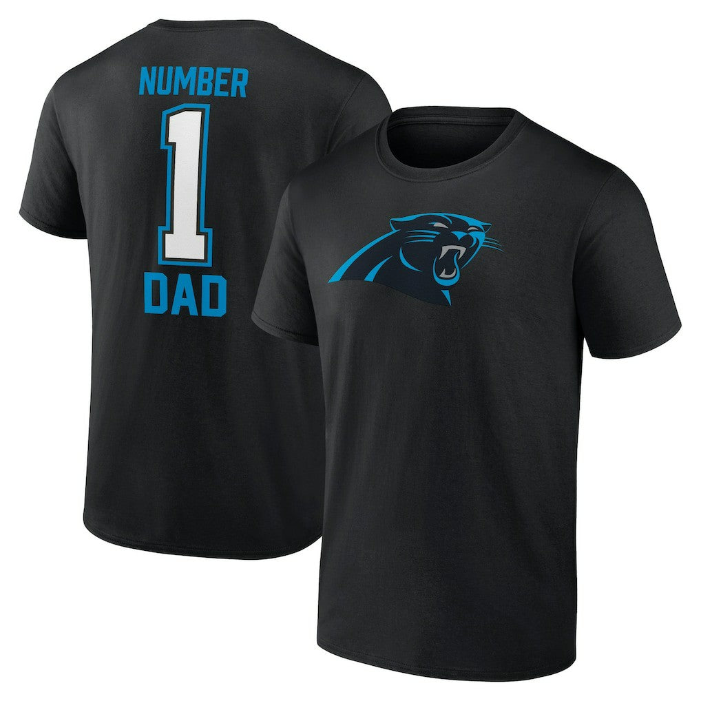 Carolina Panthers Father's Day T-Shirt - Black sale