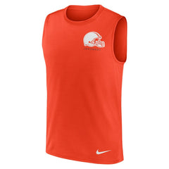 Cleveland Browns Large Logo Lightweight Dri-FIT Muscle Tank Top - Orange discount
