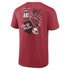 Arizona Cardinals Split Zone T-Shirt - Cardinal on sale