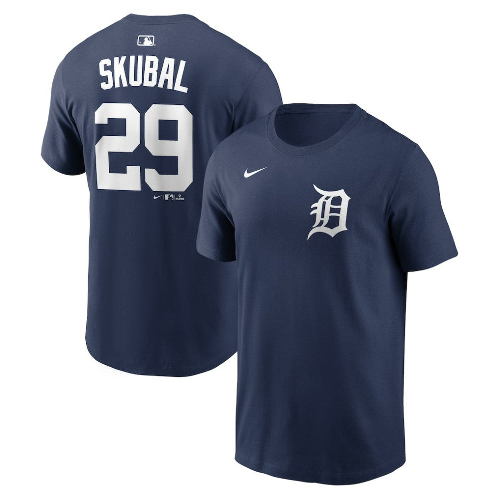 Tarik Skubal Detroit Tigers Home Name & Number T-Shirt Navy