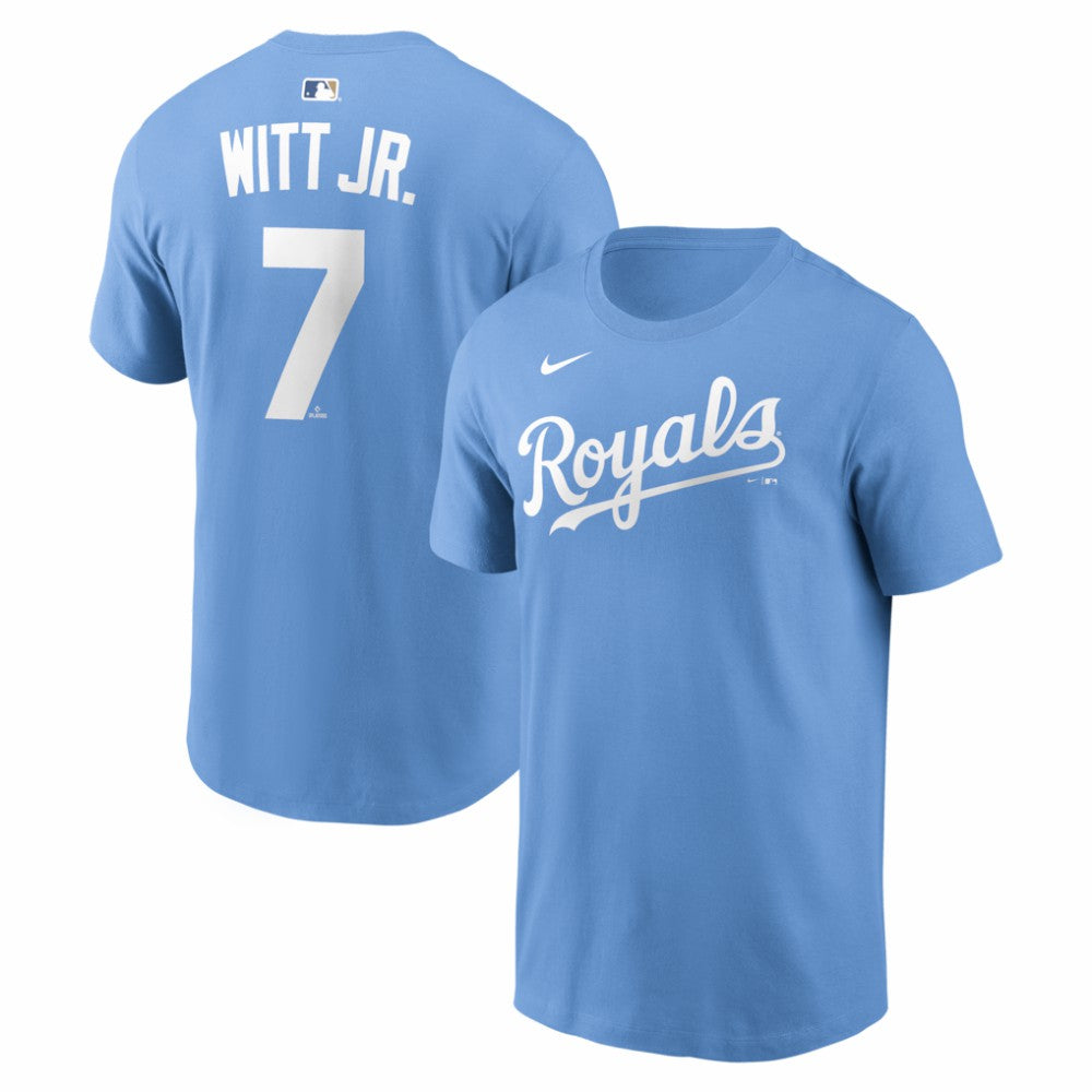Bobby Witt Jr. Kansas City Royals Name & Number T-Shirt Light Blue
